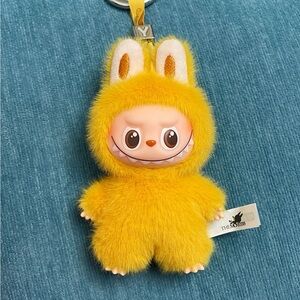 Yellow Furry Character Key Holder